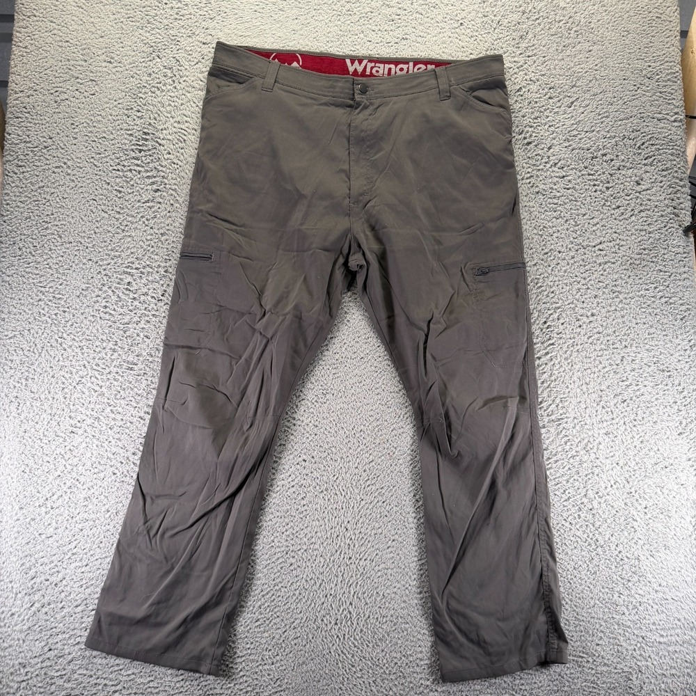 Wrangler ATG Pant Mens 41x31 Gray Nylon Windbreaker Straight Leg Hiking Gorpcore